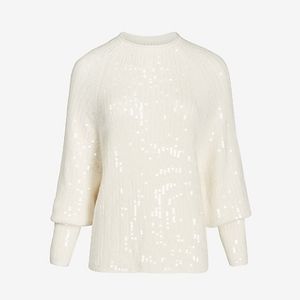 Express Sequin Blouson Sleeve Sweater